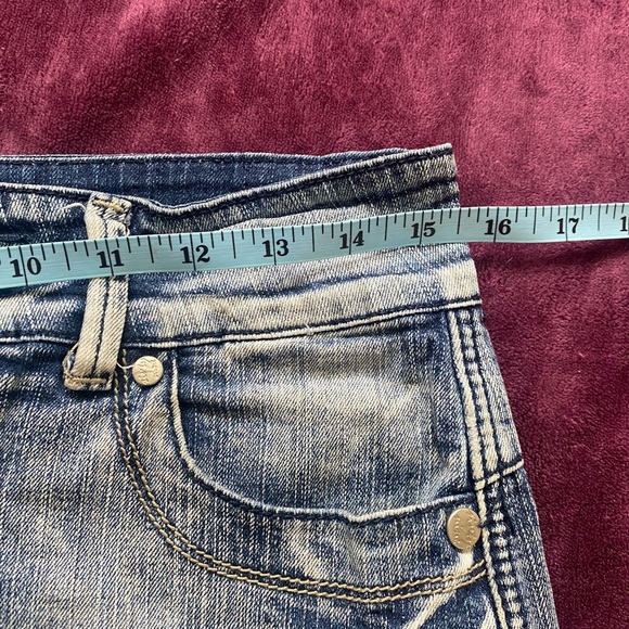 Sixty Nine Jean Denim Acid Wash Mini Skirt - Picture 4 of 5